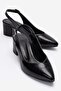 Open Back Women's Heeled Shoes 41-42 Black Yanki̇