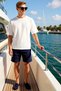 Men's Shorts Regular Fit Thread Stitched Knitted Yarn Regular Waist Plain Pattern Tubular Leg Functional - 3