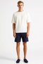 Men's Shorts Regular Fit Thread Stitched Knitted Yarn Regular Waist Plain Pattern Tubular Leg Functional - 4