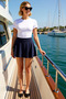 Women's Skirt Shorts Sports Shorts High Waist Knitted Plain Short Layered Ribbed Diving Fabric Construction - 3