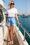 Women's Shorts High Waisted Pleated Wide Leg City Pattern Plain Pattern Rigid Woven Short Cut - 3