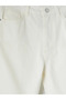 White Crop Flare Women's Jean Pants - 3