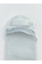 Gray Non-Slip Heel Patterned Women's Ballerina Socks, Pack of 5 - 3