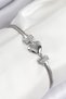Brass Zircon Stone Heart Model Silver Color Women's Bracelet 5886 - Hep-4086-4052
