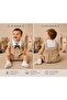 Baby Boy Embroidered Holiday Sailor Overalls with Removable Collar - 4
