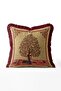Tree of Life with Birds Pattern Fringed Throw Pillow Cover - Burgundy Tassel Tapestry Pillowcase - 2