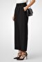 Women Regular Fit Plain Wide Leg Pants, Black - 3