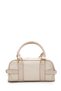 Key Lock Charm Detailed Straw Women's Crossbody Bag Hamburg Cream - 4