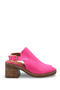 Women's Heeled Sandals 00121815 Fuchsia Suede - 4