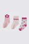 Baby Girl Pink 3-Piece Socks