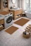 Non-Slip Base Digital Printed 3-Piece Bathroom Mat Set – Washing Machine, Toilet Seat, and Bathroom Rug - 2