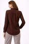Women's Long Sleeve Shirt with Buttons, Classic Collar, Suitable for Casual and Office Wear - Brown Mariposa Secre - 6