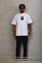 Men's Short Sleeve Summer T-Shirt Crew Neck Printed Oversize T-Shirt - White - 4