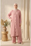 Aerobin Fabric Pompom Buttoned Cardigan 0266-01 Powder
