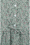 Floral Patterned Belted Hijab Dress 0294-03 Green - 5