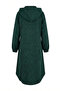 Hooded Buttoned Cashmere Cap 0201-03 Emerald Green - 8