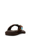 Women's Genuine Suede Brown Slippers - 2