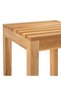 Scaun de bar 2 pcs Maro Lemn solid de tec - 7