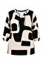 Plus Size Patterned Lace-Up Tunic Blouse - 3