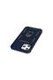 Apple iPhone 12 Pro Max Case Pars Silicone with Lens Ring - Navy Blue - 5