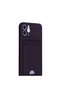 Apple iPhone 12 Case Kelvin Silicone with Business Card Holder - Deep Purple - 2