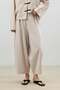 Beige Linen Blend Ornate Button Women's Suit - 3