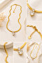 Heart Model Yassi Steel Necklace - 2