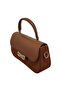 Baguette Model Women's Hand and Shoulder Bag with Gold Accessories - 4