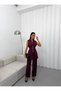 Women's Vest Trouser Suit with Button Detail, Stylish Two-Piece Suit, Office Combination - 4