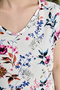 White Floral Patterned Women's Blouse Summer Loose Fit Casual Stylish Blouse - 5