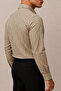 Black and White Striped Slimfit Long Sleeve Easy-Iron Sweat-Absorbing Breathable Fabric Men's Shirt - 2