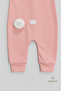 Rabbit Ear Newborn Romper Set 100% Cotton Adjustable Pompom Unisex Baby Romper Hat Set - 8