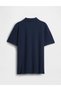 Gap Boy's Polo Collar T-Shirt with Emblem Detail, Short Sleeve, 4-16 Years, Dark Blue - 3