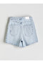 Two Mt Shop Quality Xside Blue Denim Straight Standard & Regular Women's Jean Shorts - 6