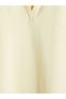Vizyon New Season Yellow Polo Collar Women's T-Shirt - 7