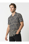 Men Paisley Printed Cuban Collar Shirt