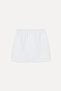 Women's White Straight Fit Linen Shorts - 2
