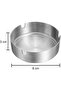 Set of 2 Stainless Steel Metal Ashtrays 8 cm Round Desktop Ashtray Matte Silver Decorative Model - 7