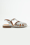 Charlotte Genuine Leather Caged T-Strap Sandals - 5