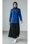 Women's Lace-Embellished Combed Cotton Blouse with Lace Detail at the Collar and Sleeves - 3