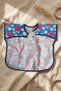 Berry Joy Liquid-Proof Baby Food Bib with Pockets - Blue Strawberry and Daisy Pattern, Stain-Resistant Supplementary Food - 6