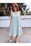 Kolberli Lined Brode Short Dress Cyan - 4