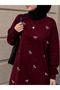 Women's Premium Quality Hijab Tunic with Bow and Stones - 2