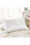 Bamboo Silk Filled Pillow 50x75cm White with Mint Cord - 2
