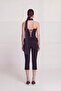 Mid-Waist Lycra Una Capri Pants Black - 3