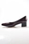 540 Women's Genuine Leather Thick Heeled Classic Shoes - 4