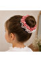 Vintage Lace Detailed Plaid Scrunchie Hair Clip - 5