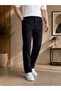 Men's Black Pleated Detail Comfortable Fit Premium Series Linen Trousers - 5