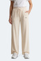 Katka Women's Wide Leg Ecru Sweatpants - 4
