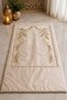 Hiig Store Embroidered Dowry Mat - Knee-Friendly / Orthopedic Fiber-Filled Prayer Mat 80X120 Size - 6 - Color - 5